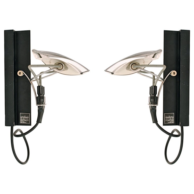 Pair of Arteluce High Tech Wall Sconces