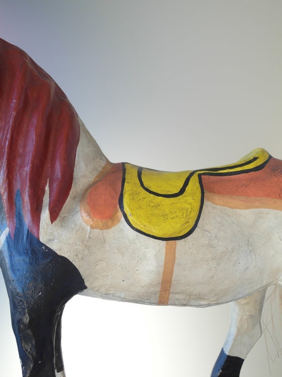 Mexican Polychrome Toy Horse 6