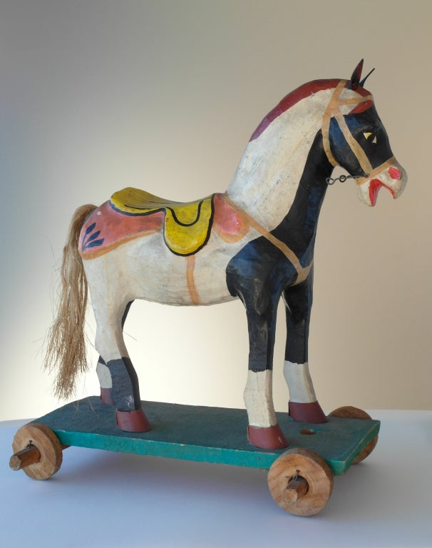 Mexican Polychrome Toy Horse 3
