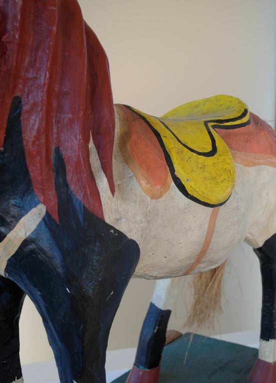 Mexican Polychrome Toy Horse 4