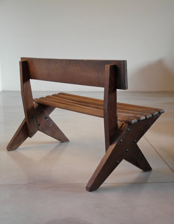 Mid-20th Century Ernesto Gomez Gallardo Mexican Modernest Bench