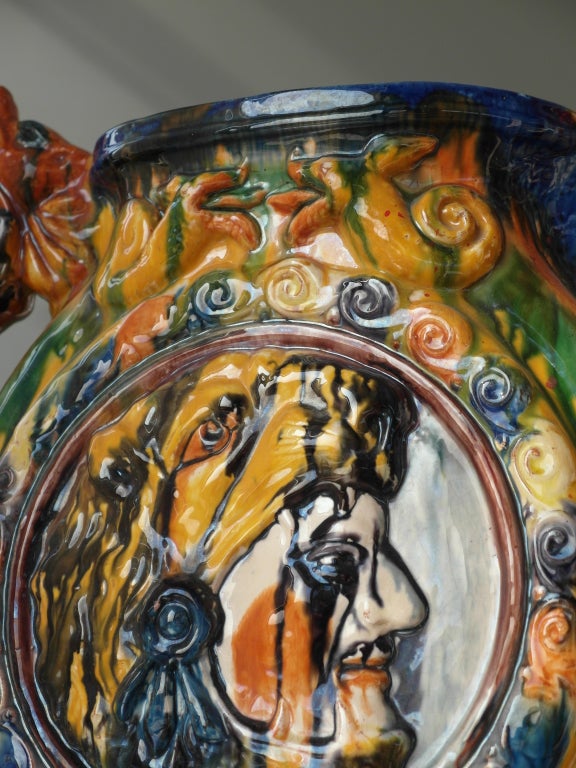 Pair Of Oaxacan Choreada y Vidriada Art Deco Vases 3