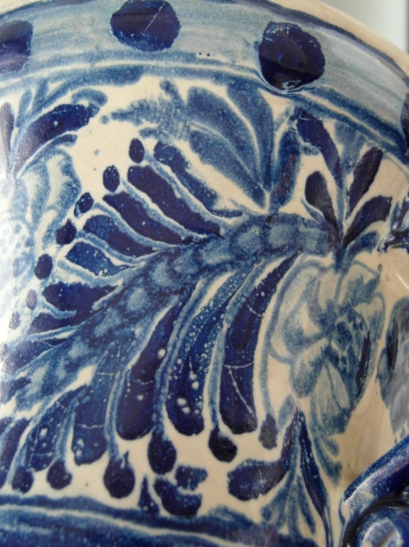Rare Blue and White Talavara Flower Pot 3