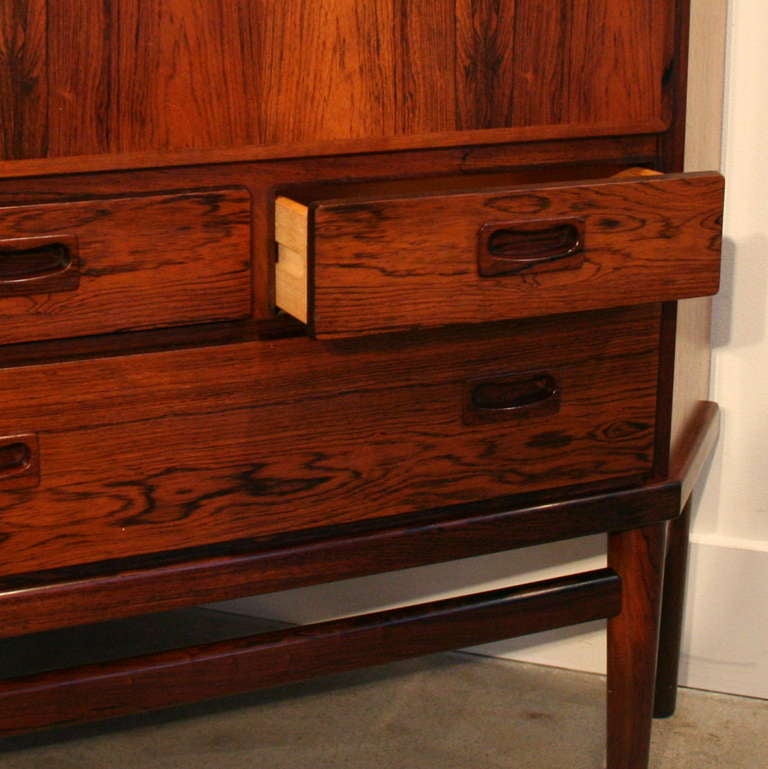 Vintage Danish Rosewood Corner Cabinet 3