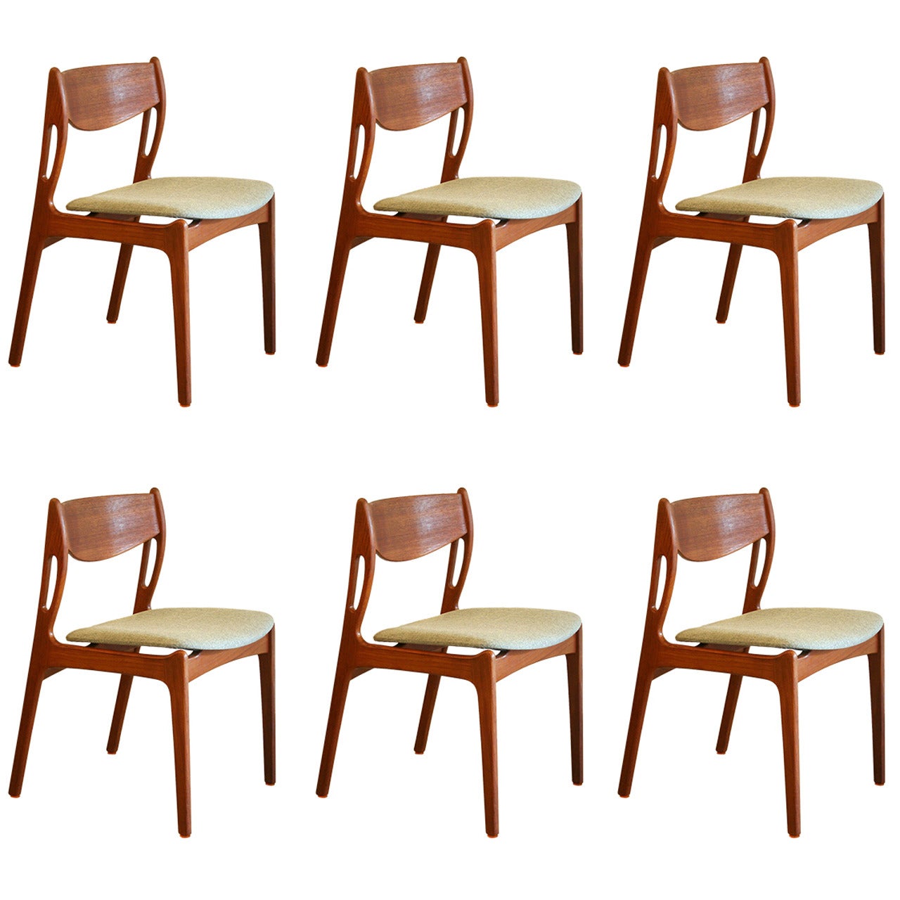 Vintage Danish Teak Dining Chairs - Set of 6