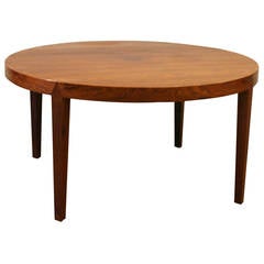 Vintage Danish Round Rosewood Coffee Table