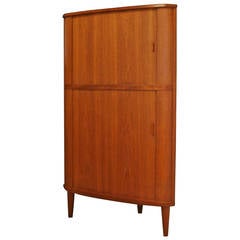 Vintage Danish Teak Corner Cabinet