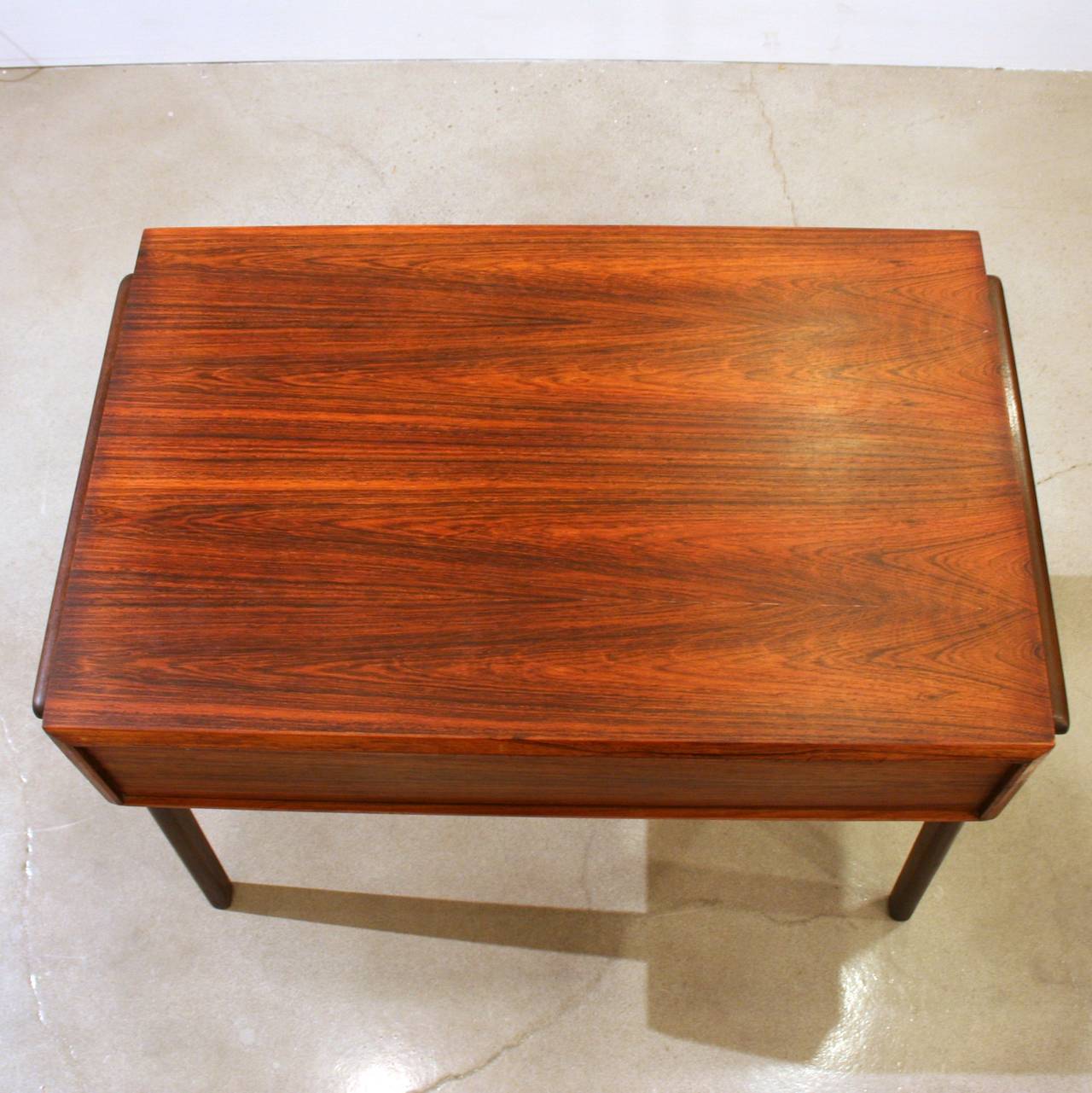 Mid-Century Modern Vintage Danish Rosewood Sewing Table