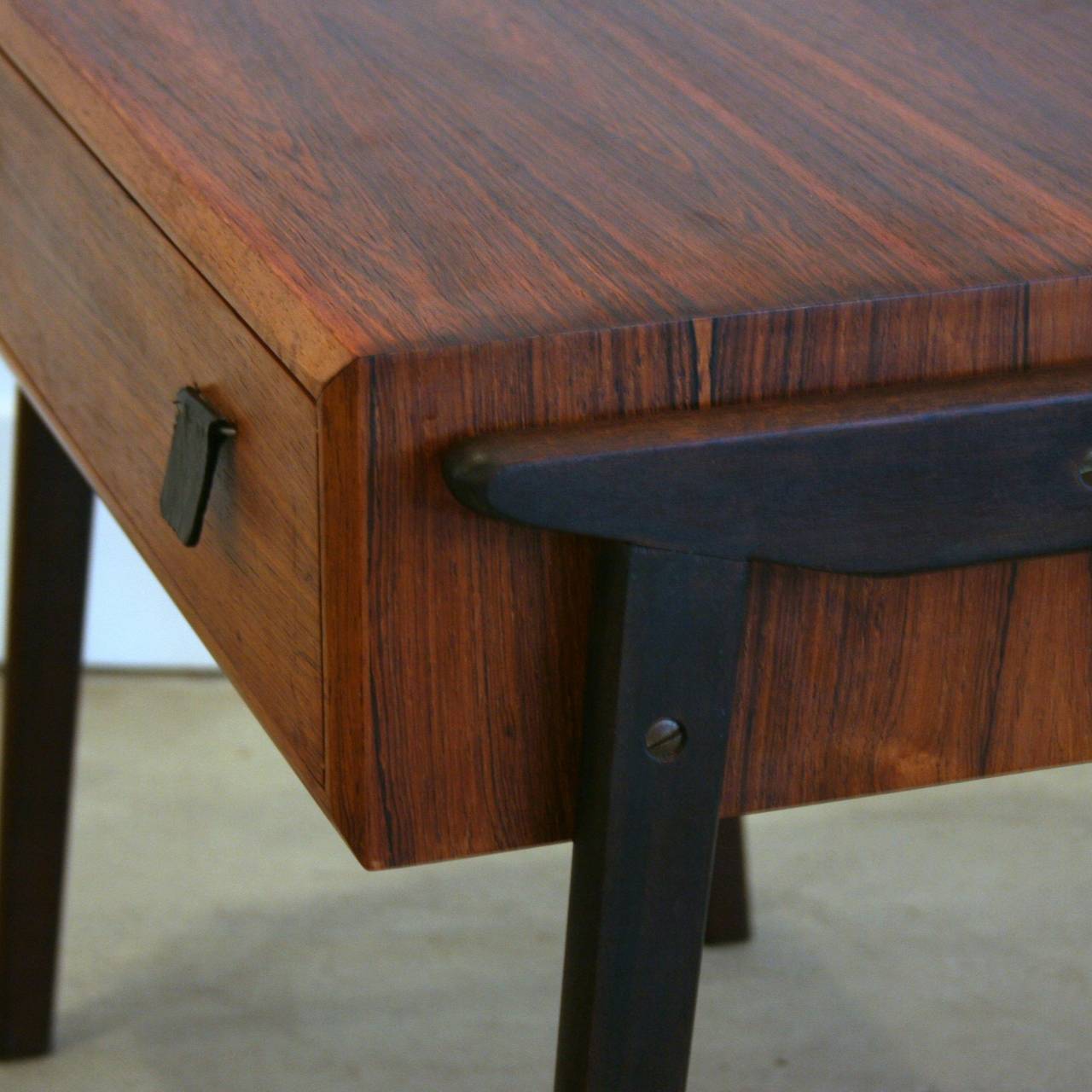 Mid-20th Century Vintage Danish Rosewood Sewing Table