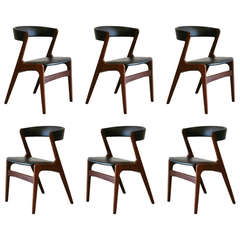 Set of 6 Vintage Teak Dining Chairs