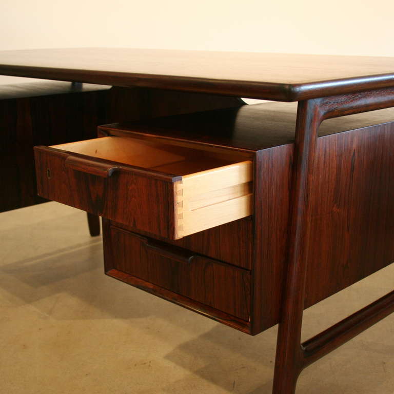 Vintage Rosewood Desk by Gunni Omann 3
