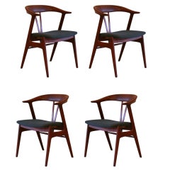 Set of Four Vintage Teak Dining Chairs