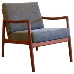 Vintage Danish Teak Lounge Chair, Pair Available