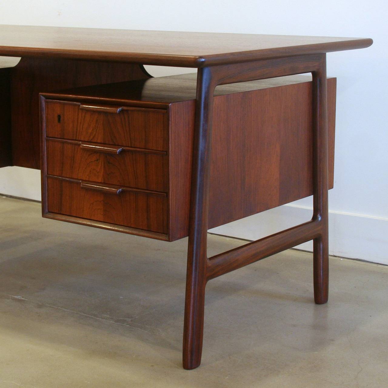 Mid-20th Century Vintage Danish Rosewood Desk