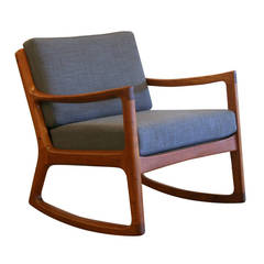 Vintage Danish Teak Rocking Lounger