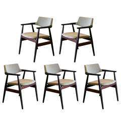 Set of Five Vintage Rosewood Dining Chairs