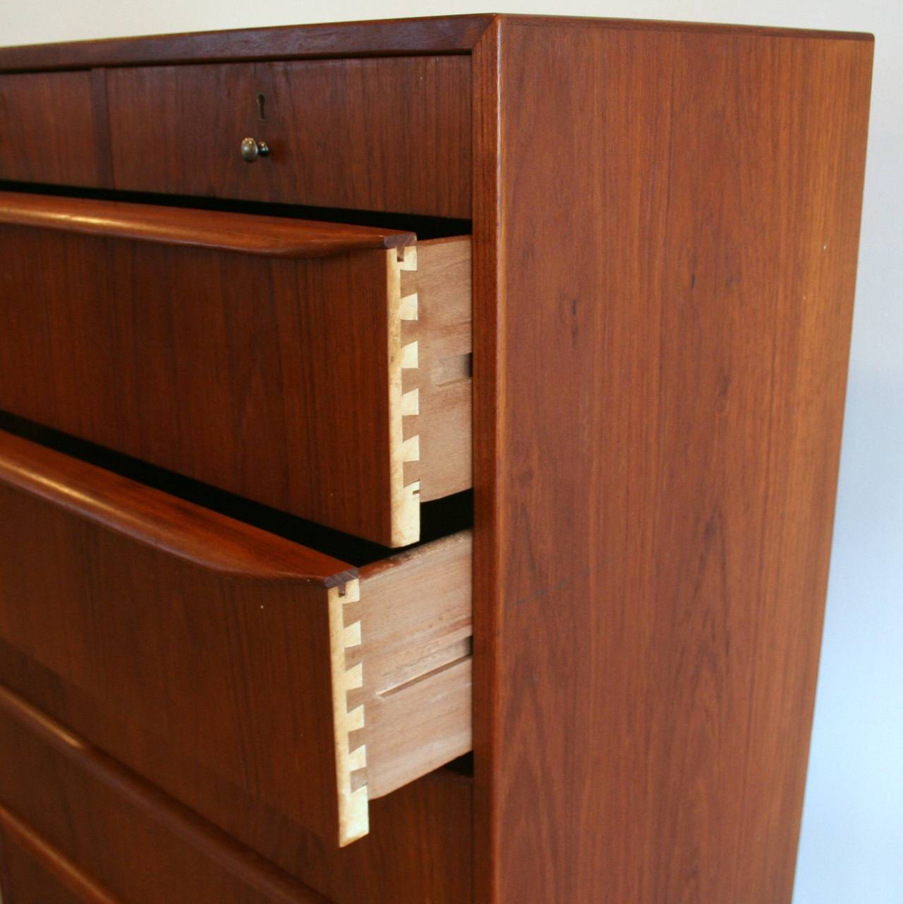Vintage Danish Teak Five-Drawer Dresser 1