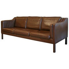Vintage Danish Leather Sofa