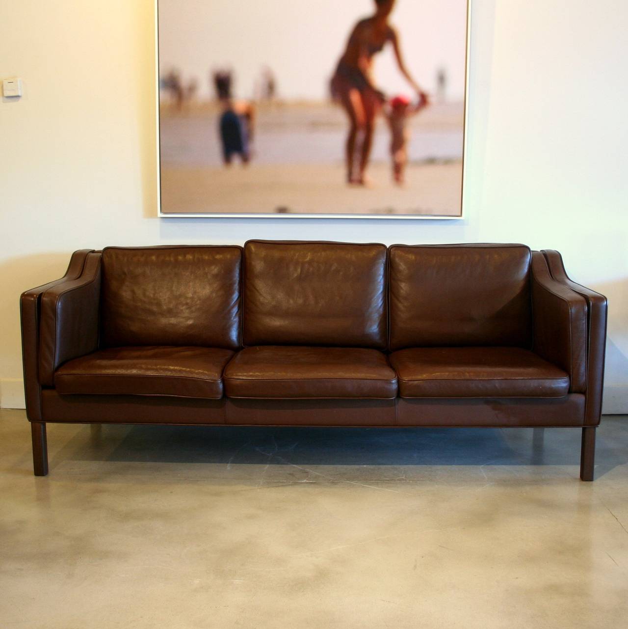 Vintage Danish Leather Sofa image 2