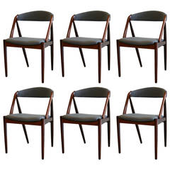 Vintage Danish Teak Dining Chairs, Set of Six