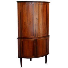 Vintage Rosewood Corner Cabinet