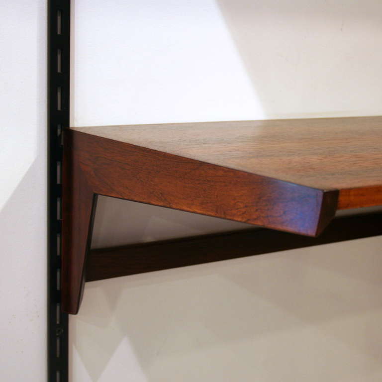 Mid-20th Century Vintage Rosewood Wall System by Kai Kristiansen
