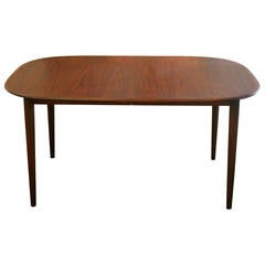 Vintage Danish Rosewood Dining Table with Two Leaves
