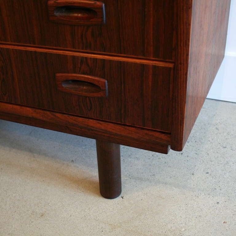 Vintage Rosewood Chest of Drawers In Excellent Condition In Vancouver, BC
