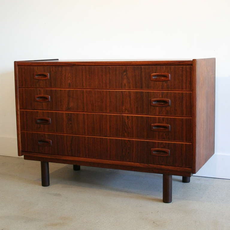 Mid-20th Century Vintage Rosewood Chest of Drawers