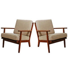 Pair of Vintage Teak Loungers