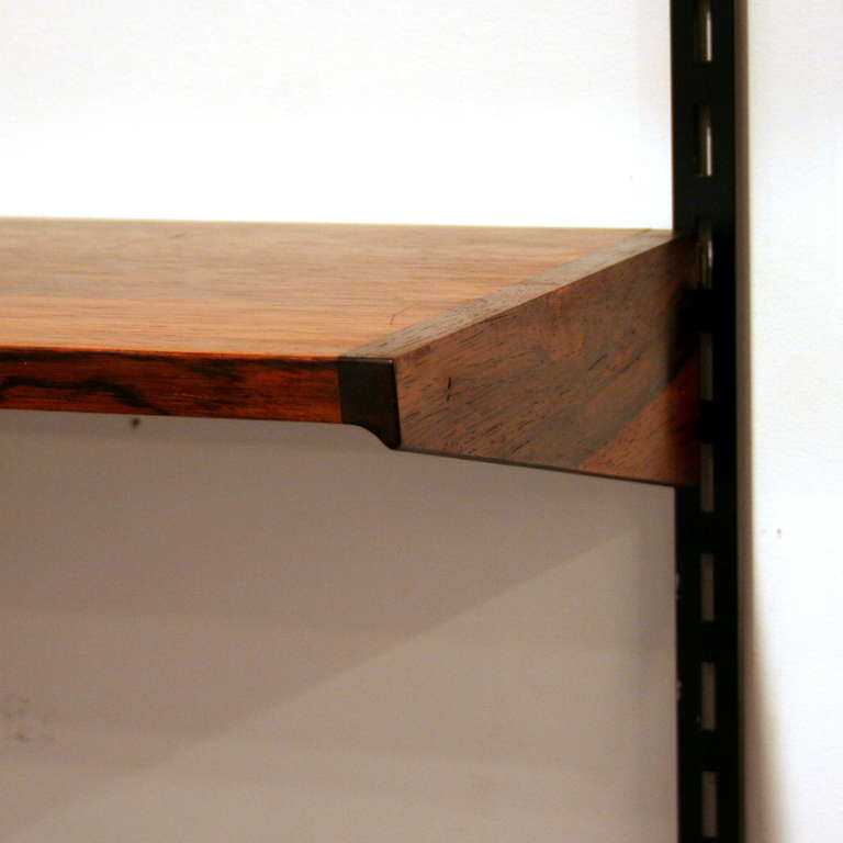 Vintage Rosewood Wall System by Kai Kristiansen In Excellent Condition In Vancouver, BC