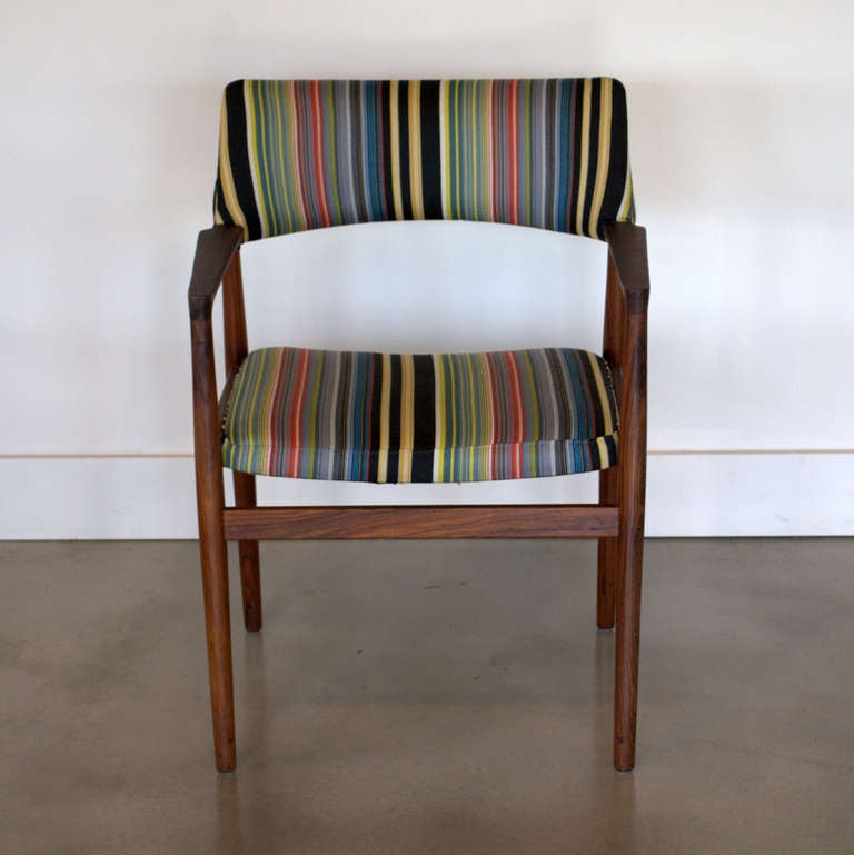 Vintage Danish Rosewood Armchair In Excellent Condition In Vancouver, BC