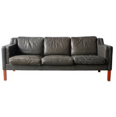 Vintage Danish Leather Sofa