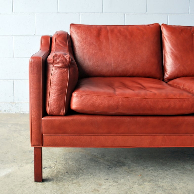 Vintage Danish Leather Sofa