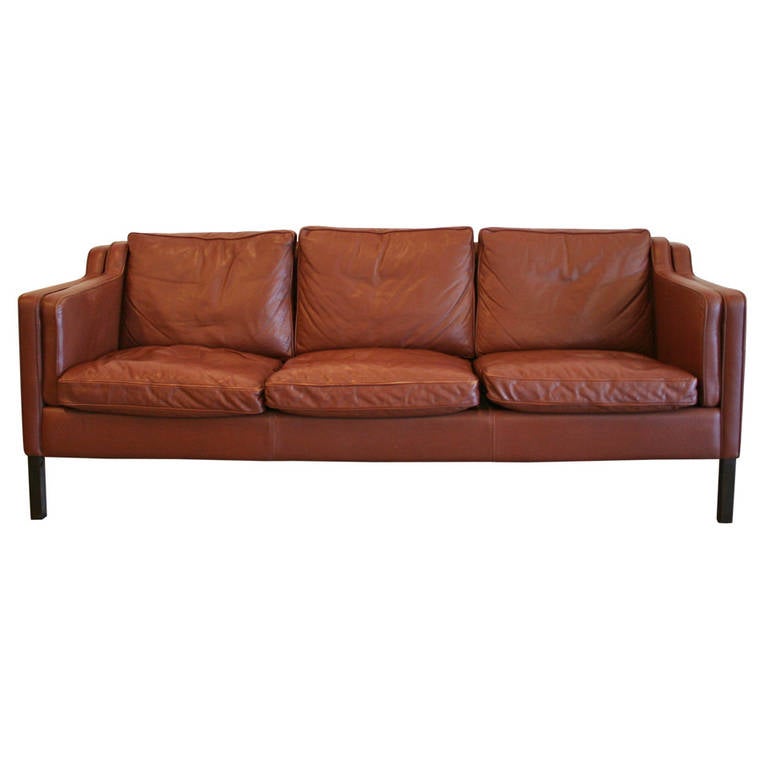 Vintage Danish Leather Sofa at 1stDibs