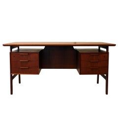 Vintage Danish Teak Desk by Gunni Omann