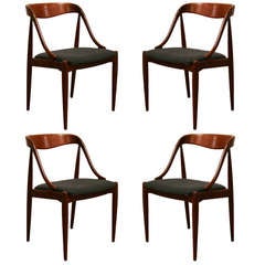 Set of 4 Vintage Teak Dining Chairs