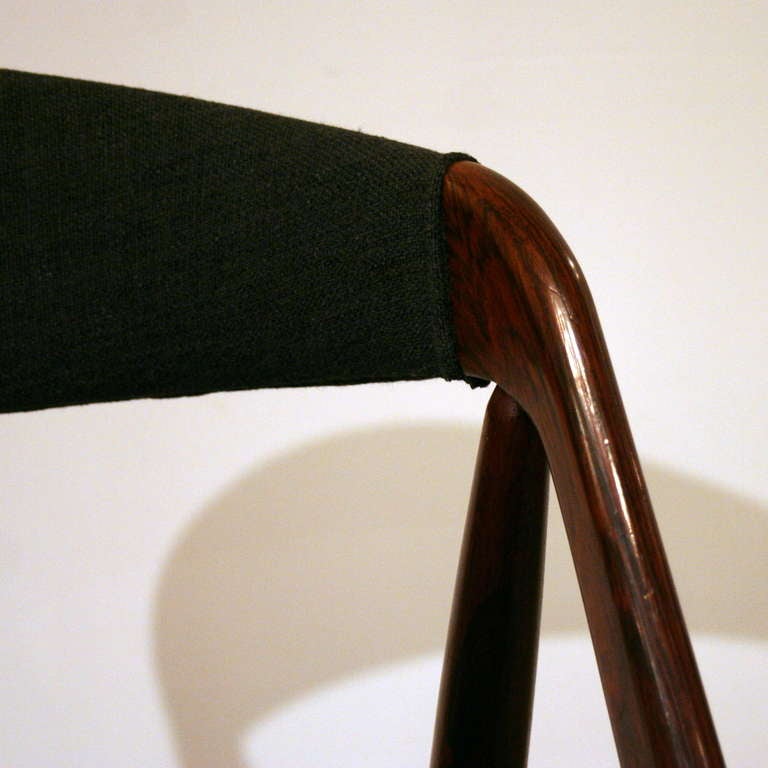 Mid-Century Modern Set of 6 Vintage Rosewood Dining Chairs by Kai Kristiansen