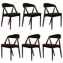 Set of 6 Vintage Rosewood Dining Chairs by Kai Kristiansen
