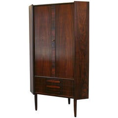 Vintage Danish Rosewood Corner Cabinet