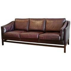 Vintage Danish Leather Sofa