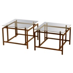 Vintage Rosewood & Glass End Tables by Henning Norgaard