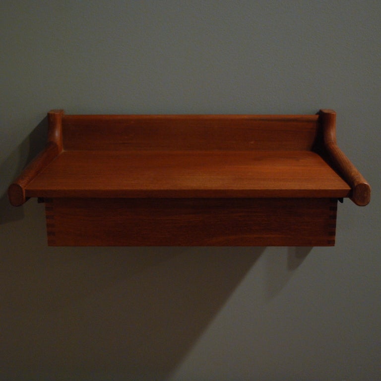 Vintage Teak Wall Mount Night Tables by Mogensen at 1stdibs