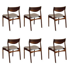 Vintage Danish Rosewood Dining Chairs - Set of 6