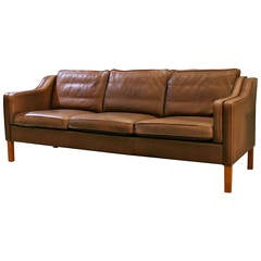 Vintage Danish Leather Sofa