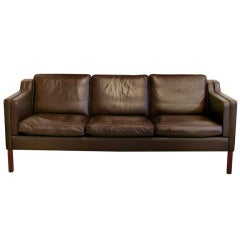 Danish Leather Sofa by Stouby