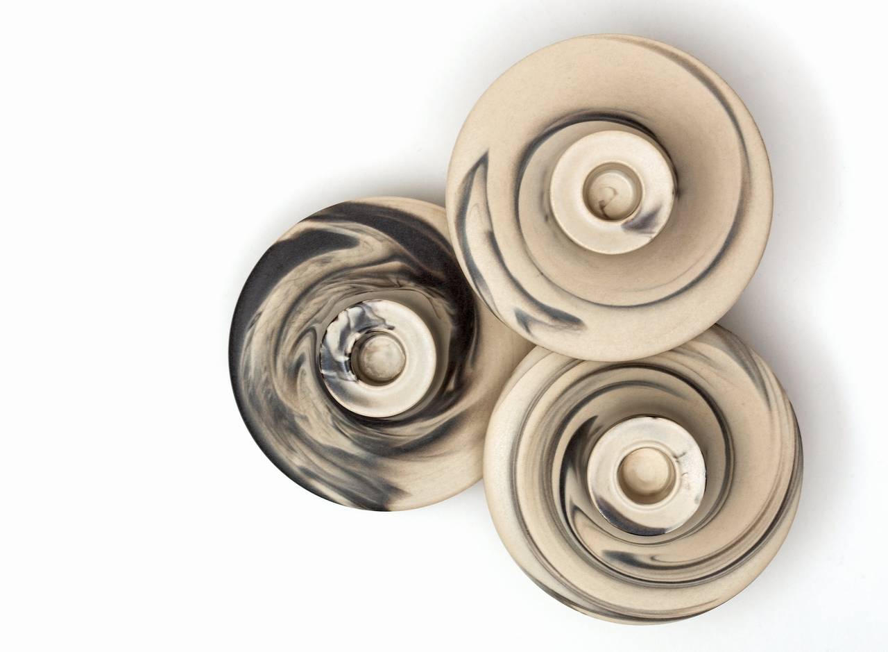 Set of Three Rosenthal Graduating Candlesticks circa 1960's