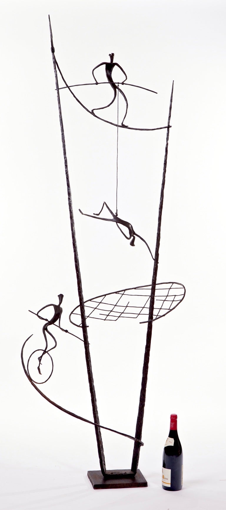 Iron Acrobatic Sculpture in the manner of Paul Lobel
