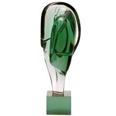 Superbe sculpture en Lucite des années 70 réalisée par Henry Guerriero