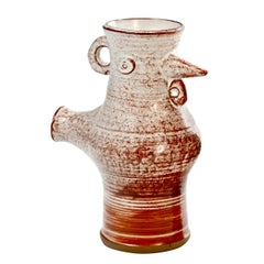 Antique Jacques Pouchain Ceramic Rooster